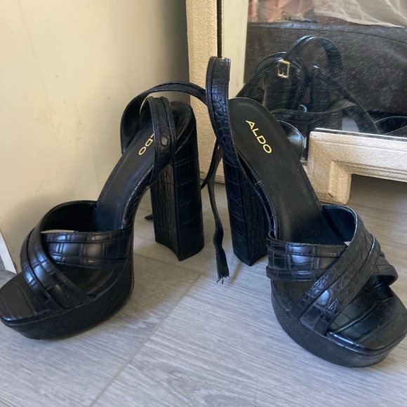 Aldo platform shoes heels new never worn 8.5 us - Picture 3 of 10